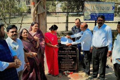 महापौर अलका बाघमार ने किया सड़क निर्माण का भूमिपूजन...