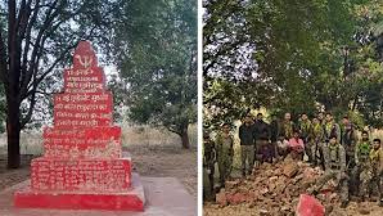 जवानों ने उसे मिट्टी में मिलाया जिस स्मारक पर नक्सली संगठनों को था गुरुर, 30 किलो का आईईडी भी बरामद...