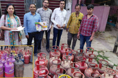 LPG सिलेंडर की कालाबाजारी पर कड़ा वार, घर में चल रही रिफिलिंग यूनिट पकड़ी गई