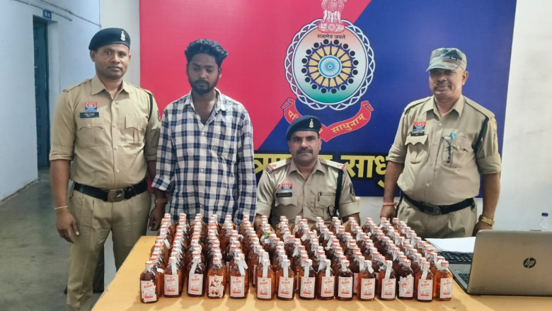 अवैध रूप से भारी मात्रा में अंग्रेजी शराब बिक्री हेतु रखने वाला आरोपी गिरफ्तार