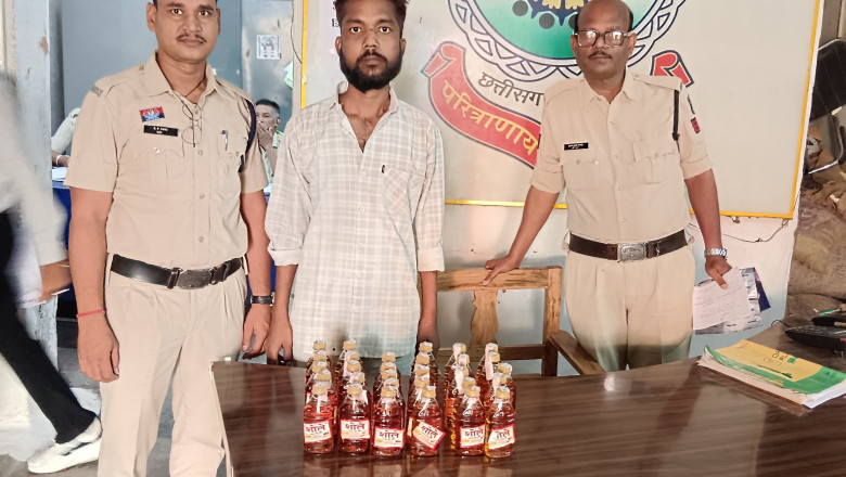 दुर्ग में अवैध शराब बिक्री पर पुलिस की कार्रवाई: 35 पौवा देशी शराब के साथ युवक गिरफ्तार