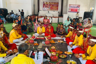 मुख्यमंत्री कन्या विवाह योजना के तहत राजनांदगांव जिले में 46 जोड़ों का सामूहिक विवाह संपन्न