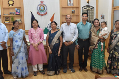 पुलिस विभाग के चार कर्मियों की सेवानिवृत्ति पर आयोजित हुआ सम्मान समारोह