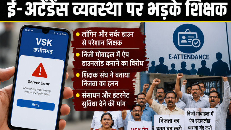 स्कूल खुलते ही ठप पड़ा VSK ऐप, ई-अटेंडेंस व्यवस्था पर भड़के शिक्षक