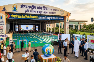 योग दिवस की तैयारियों की समीक्षा, 21 जून को रायपुर के कृषि मंडपम में होगा मुख्य आयोजन