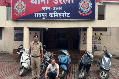रायपुर में शातिर बाइक चोर अभय दुबे गिरफ्तार, 5 चोरी की मोटरसाइकिलें बरामद