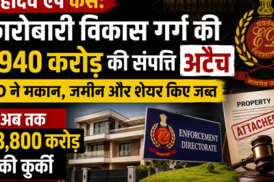 महादेव ऐप केस: कारोबारी विकास गर्ग की ₹940 करोड़ की संपत्ति अटैच, ED ने मकान, जमीन और शेयर किए जब्त; अब तक ₹3,800 करोड़ की कुर्की