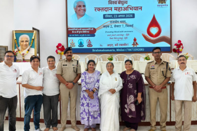 ब्रह्माकुमारी रक्तदान महाअभियान में उमड़ा उत्साह, भिलाई में हुआ 192 यूनिट रक्तदान